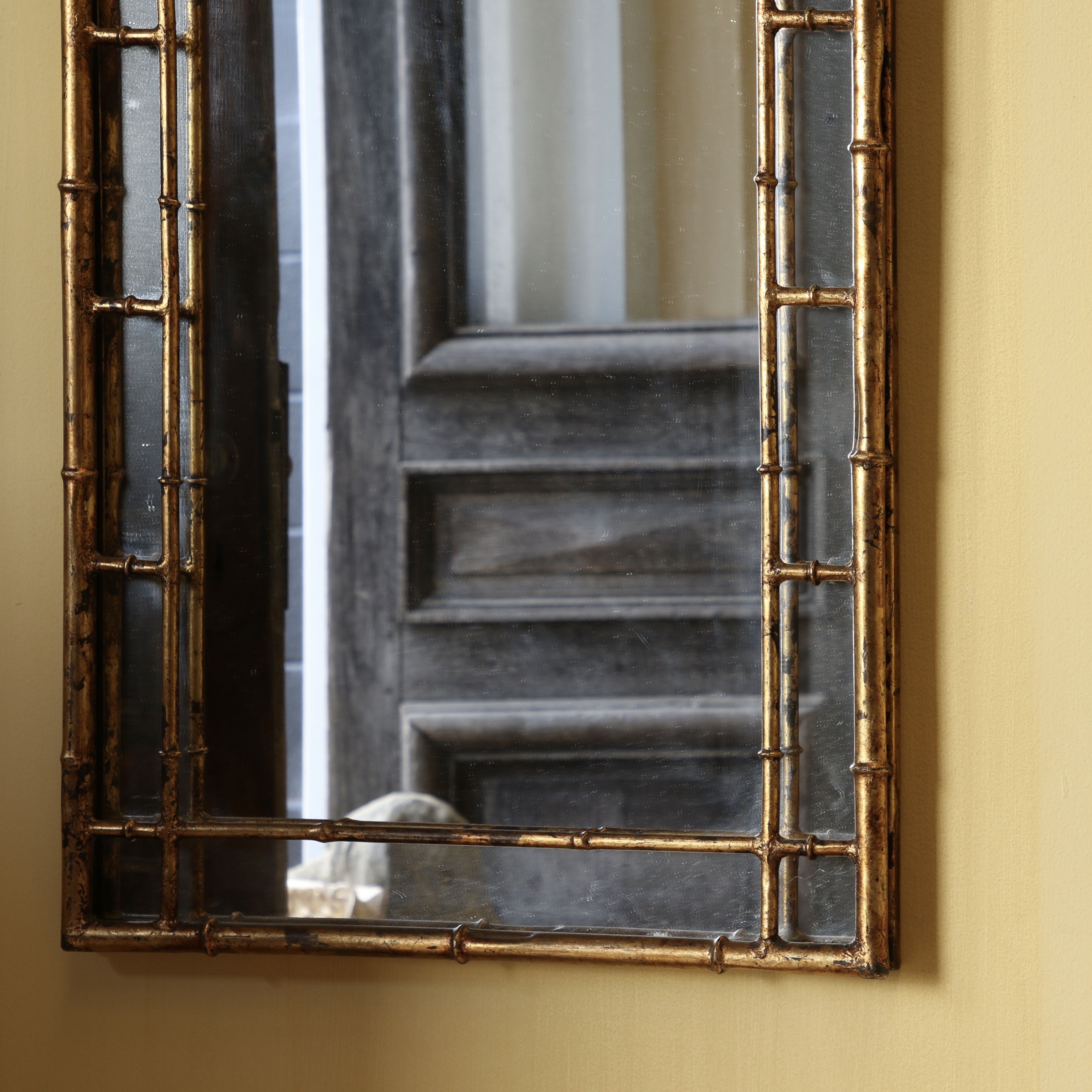 Faux Bamboo Mirror